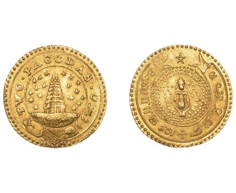 East India Company, Madras Presidency, Reformation 1807-18, gold Two Pagodas, second issue, type I/II, seven-tiered Gopuram o