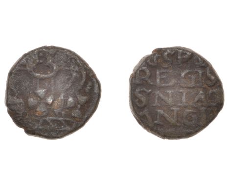 East India Company, Bombay Presidency, Early coinages: English design, copper Half-Pice in the name of George II (1727-60), G