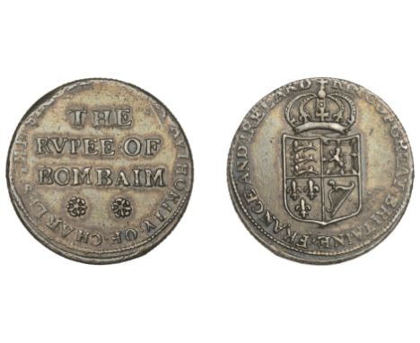 East India Company, Bombay Presidency, Early coinages: English design, silver Rupee in the name of Charles II (1070-96h/1660-