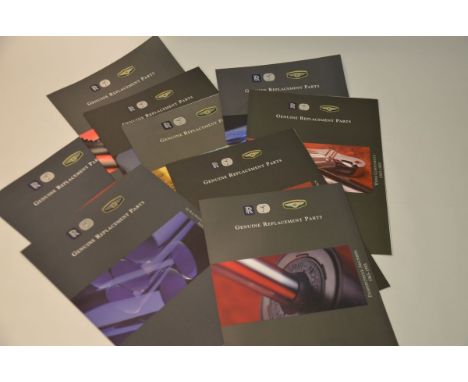 This item is a collection of eight (8) quick reference genuine replacement parts catalogs for Rolls-Royce and Bentley motorca