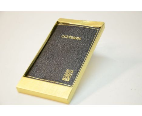 This black leather address book was made in England and is real leather with a gold embossed RR logo on the front. It measure