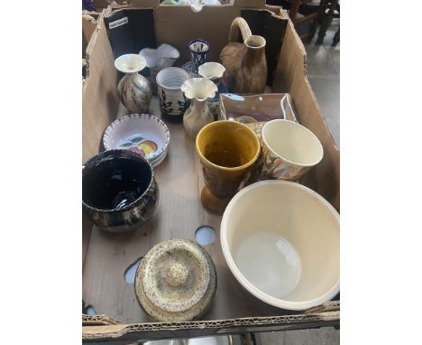 A collection of art pottery including Tintagel, Tenby and Somerset 