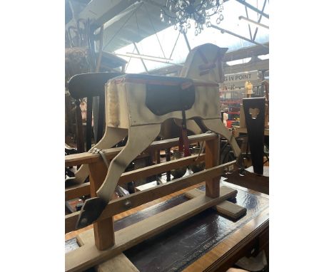 A vintage rocking horse. 