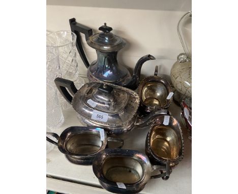 Silver plated coffee set, 6 pieces. 