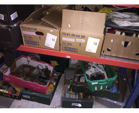 7 boxes of misc tools, etc. 