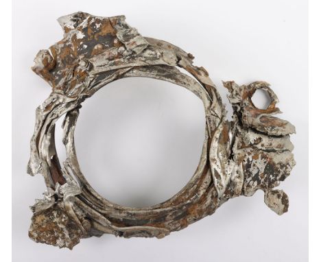 WW2 German ME109 Relic: Single relic with paper label ME109  W.Nr 5395   front ring of Propellor spinner shot down 28.8.1940 