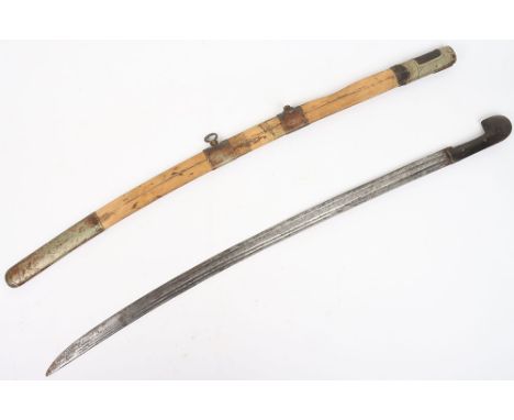 Otterman Empire / Russian Shashka Sword: :Single-edged sabre blade with horn hilt , blade being 79 cms long stamped to base o