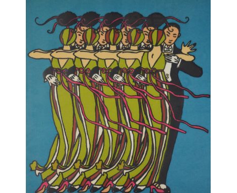 BARRY HERBERT (born 1937); a limited edition coloured lithograph (1/15), dancing figures, signed and dated 1969, Redfern Gall