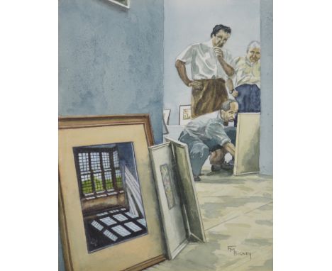 MARGARET BIGNEY; watercolour 'Selection Panel' signed and inscribed verso, framed and glazed, 34 x 25cm.