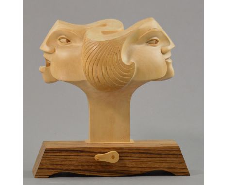 JAN ZALUD (born 1955); 'Your Turn 2' automaton, incised initials, height 25cm.

Provenance: Purchased from The Craft Centre a