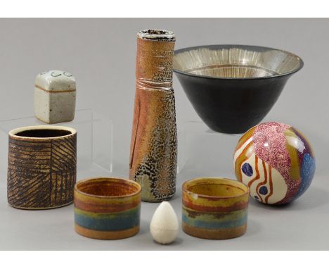 A small group of studio ceramics, including Robin Welch, Chris Jenkins, Tony Hill and a Lorraine Ditchburn light pull, variou