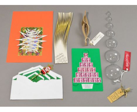 THOMAS HEATHERWICK (born 1970); seven handmade Christmas cards addressed to the Firths, made in the 1990s (7). 

Heatherwick 