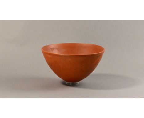 MAGDALENE ODUNDO (born 1950); an early coil built terracotta bowl, burnished clay, incised linear and figurative decoration, 