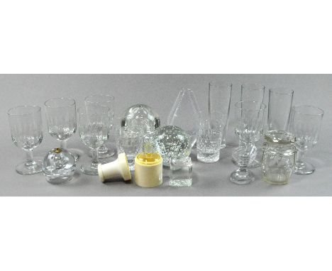 A group of clear glass vessels and ornaments, including Caithness and other studio pieces (20). CONDITION REPORT: Appears goo