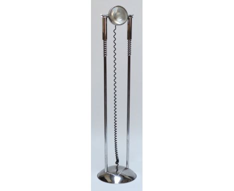 ANDREW & HELEN WOODCOCK for Chameleon Interior Furnishing; a Phoenix standard lamp, chrome finish, height 163cm.

Provenance: