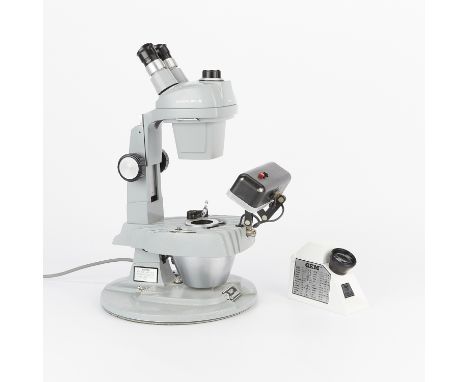 Group lot of gemological tools from Gem Instruments, Santa Monica USA. Including one Duplex II Refractometer in white and bla