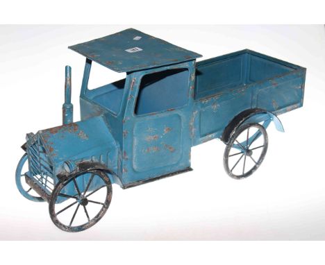 Tinplate model of a vintage American pickup truck