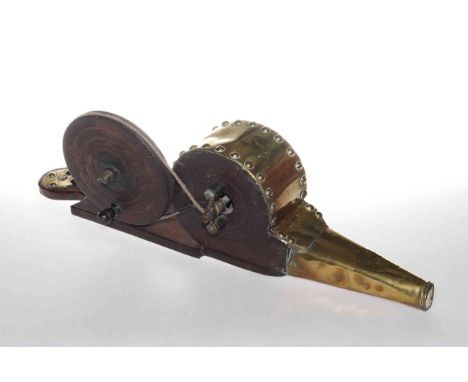 Oak and brass bellow