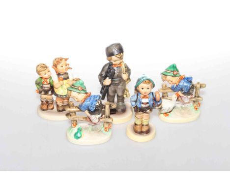Collection of five Hummel figures