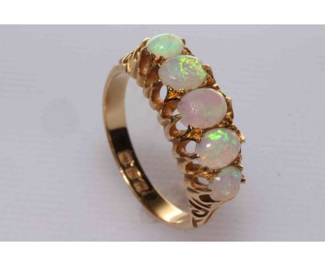 18 carat gold and opal ring