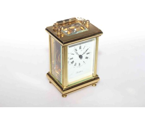 English brass cased carriage clock