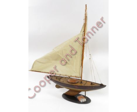 A 20th century hand built model wooden model sailing ship