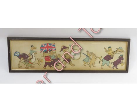 A 20th century print of a circus by Marcel Capy, along with a children's print of an animal parade 