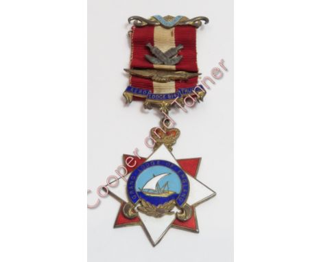 A silver and enamel masonic medal “Aero lodge 9147 Trucial”