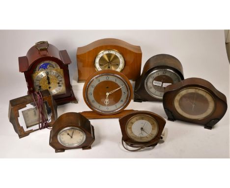 A collection of clocks to include, a Smiths Sectric electric clock, Temco, Acctim and others (2) 