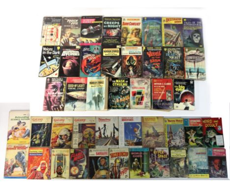 A collection of 42 1950/60's SciFi and Horror paperback books, to include Arthur C. Clarke Prelude to Space, 1962, Trebor Tho
