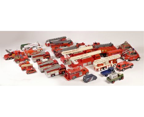 A collection of die-cast model vehicles, including Corgi, Matchbox and Vanguards, along with others