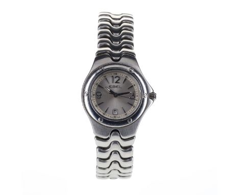 Ebel - Sport Wave Stainless Steel Quartz Watch. Quartz movement. Case and strap made from stainless steel.Mineral crystal. Bo
