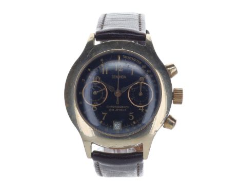 Sekonda Gold-tone Chronograph Watch with Calibre 3133 Hand-wind Movement, ref. EU0A-C0-B. Case is Gold Tone-metal and bears a