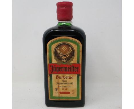 Museum display / movie prop WWII bottle of Jagermeister. Display only not for drinking. UK P&amp;P Group 2 (£20+VAT for the f