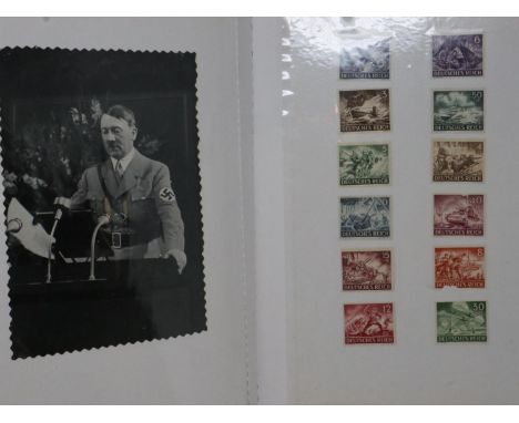 An album of Third Reich related ephemera including publicity shot photographs, safe conduct pass etc. UK P&amp;P Group 1 (£16