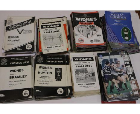 Widnes rugby club programmes 1960's onwards. UK P&amp;P Group 3 (£30+VAT for the first lot and £8+VAT for subsequent lots) 