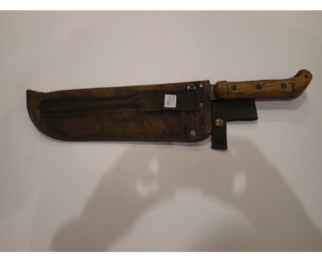 Martindale jungle machete, numbered 832-7862 and marked with broad arrow, with canvas sheath, dated 2001. UK P&amp;P Group 2 