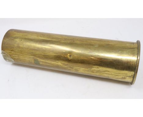 INERT Imperial German 77mm short artillery shell case dated 1906. UK P&amp;P Group 1 (£16+VAT for the first lot and £2+VAT fo