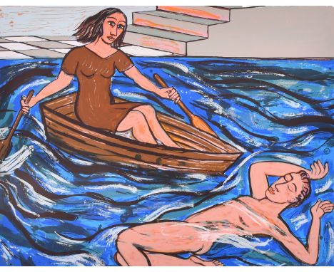 Eileen Cooper (b. 1953), 'Come About', silkscreen, signed, dated 2007, inscribed and numbered 20/50 in pencil, 13" x 17" (33 