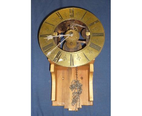 Longcase clock 30 hour striking movement with brass dial