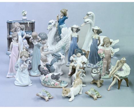 A collection of Lladro and Nao figures and animals  All in apparently good condition. Please note not every piece has been in