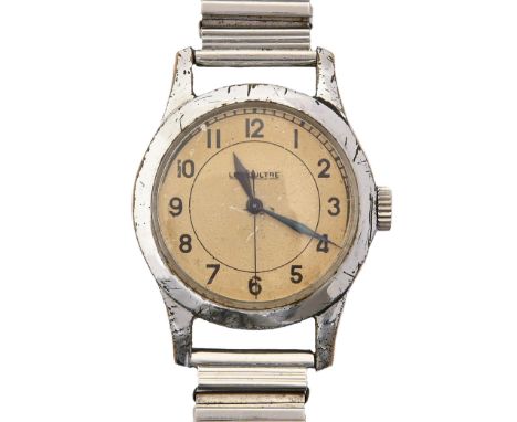 A LeCoultre WWII British Air Ministry issue plated wristwatch, No 265900, calibre 470/1, 32mm diam, marked on case back Broad