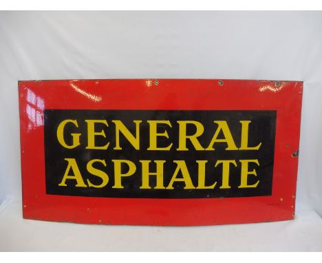 A General Asphalte rectangular enamel sign in good condition, 59 x 30".