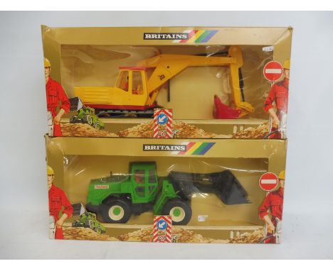 Two Britains rainbow packs 1:32 scale comprising the Redland heavy digger and the JCB excavator. 