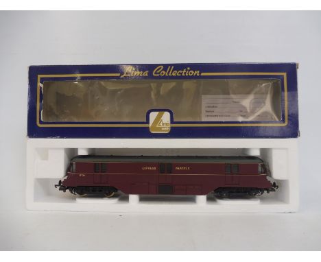 A boxed Lima Express Parcel Diesel railcar. 