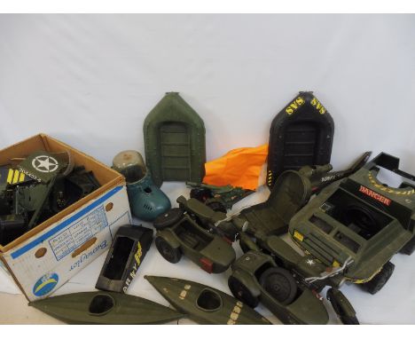Original Action Man - a quantity of vehicles including helicopters, Seawolf subarine etc.