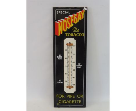 A Nosegay Tobacco enamel advertising thermometer sign in good condition, 7 1/2 x 23".