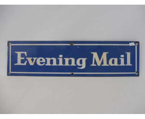 An Evening Mail rectangular enamel sign, 19 x 5".