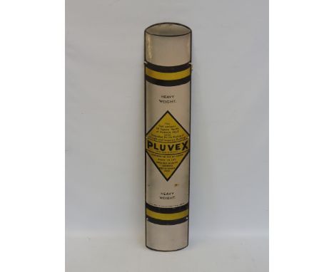 A Pluvex roofing felt enamel sign in good condition, 7 x 36".