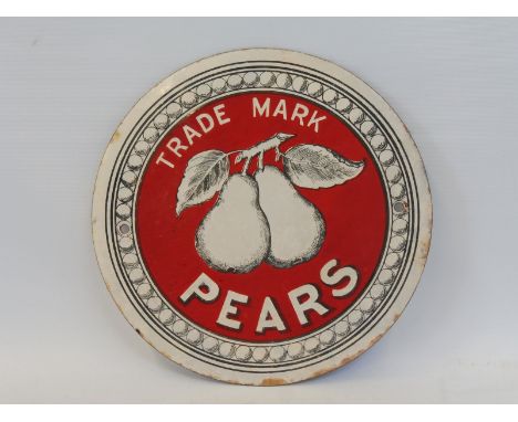 A Pears' Soap circular enamel sign in excellent condition, 7" diameter. 
